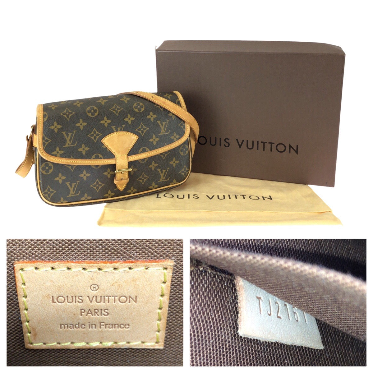 23108
LOUIS VUITTON ルイヴィトン モノグラム ソローニュ ブラウン PVC / レザー M42250 ショルダーバッグ メッセンジャーバッグ レディース ABP150