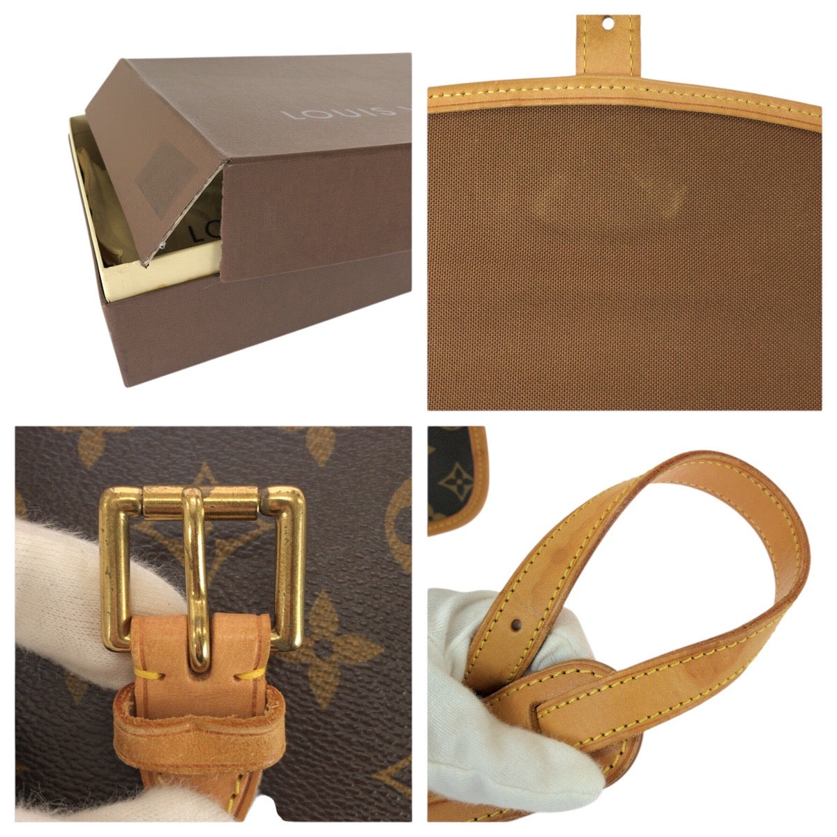 23108
LOUIS VUITTON ルイヴィトン モノグラム ソローニュ ブラウン PVC / レザー M42250 ショルダーバッグ メッセンジャーバッグ レディース ABP150