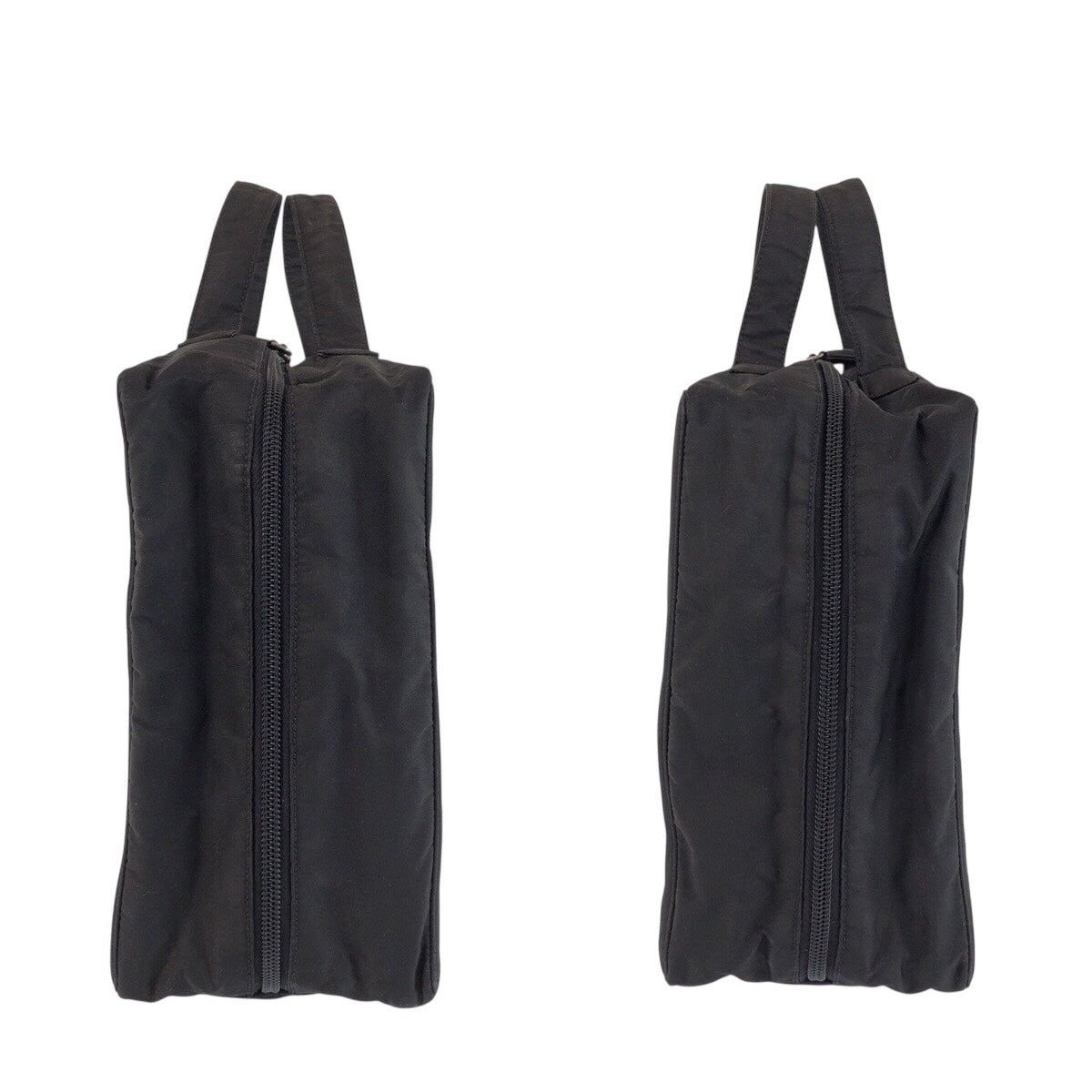 23111
PRADA Tessuto Triangle Logo Plate Black Silver Hardware Nylon Business Bag Briefcase Men's AB29