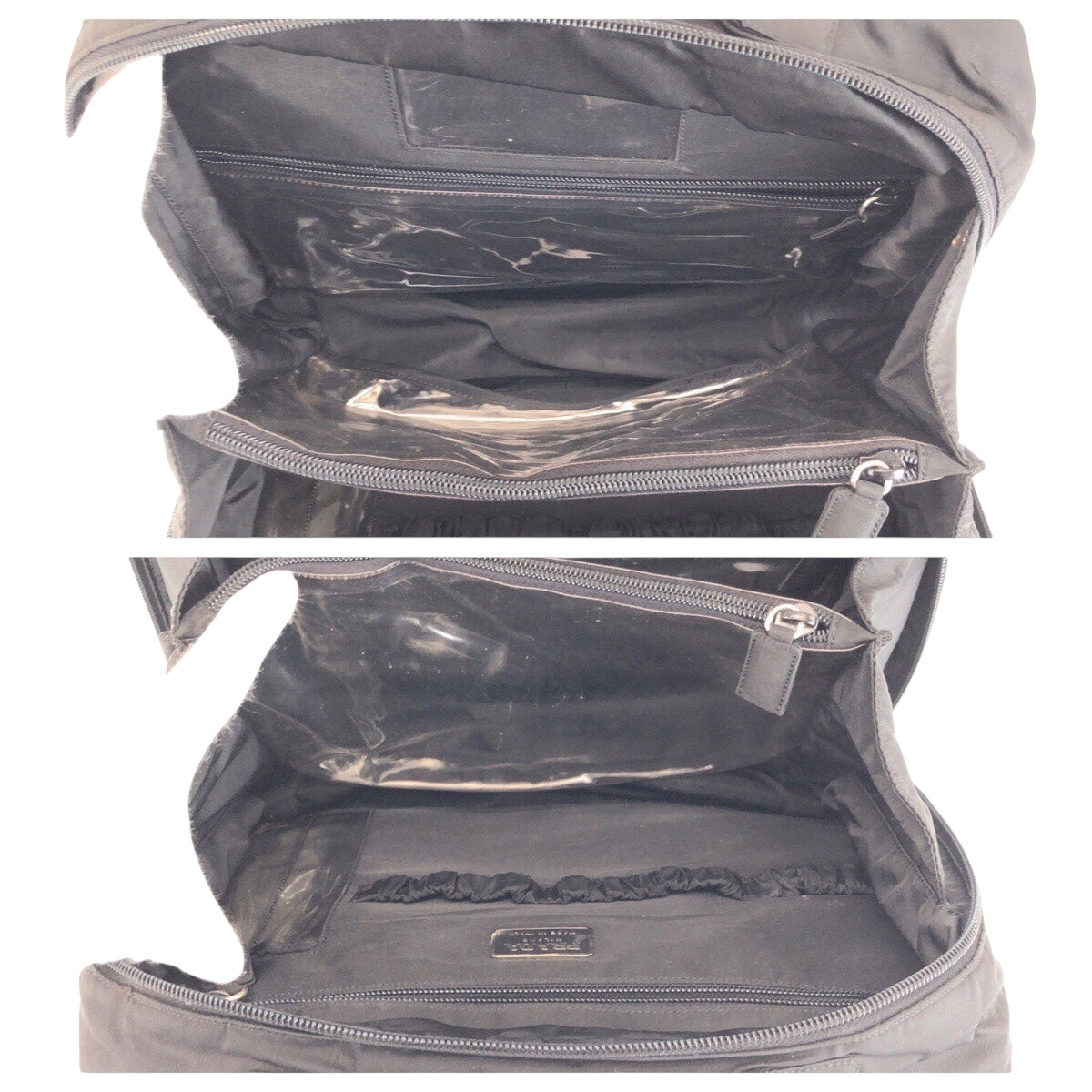 23111
PRADA Tessuto Triangle Logo Plate Black Silver Hardware Nylon Business Bag Briefcase Men's AB29