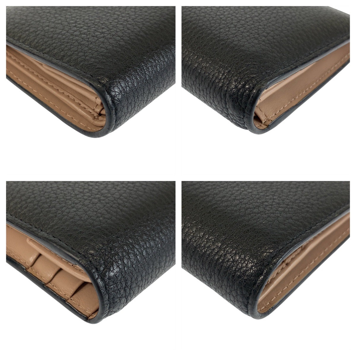 23112
PRADA プラダ ロゴ ブラック 黒 ゴールド金具 レザー 62E 折財布 コンパクトウォレット レディース AB30