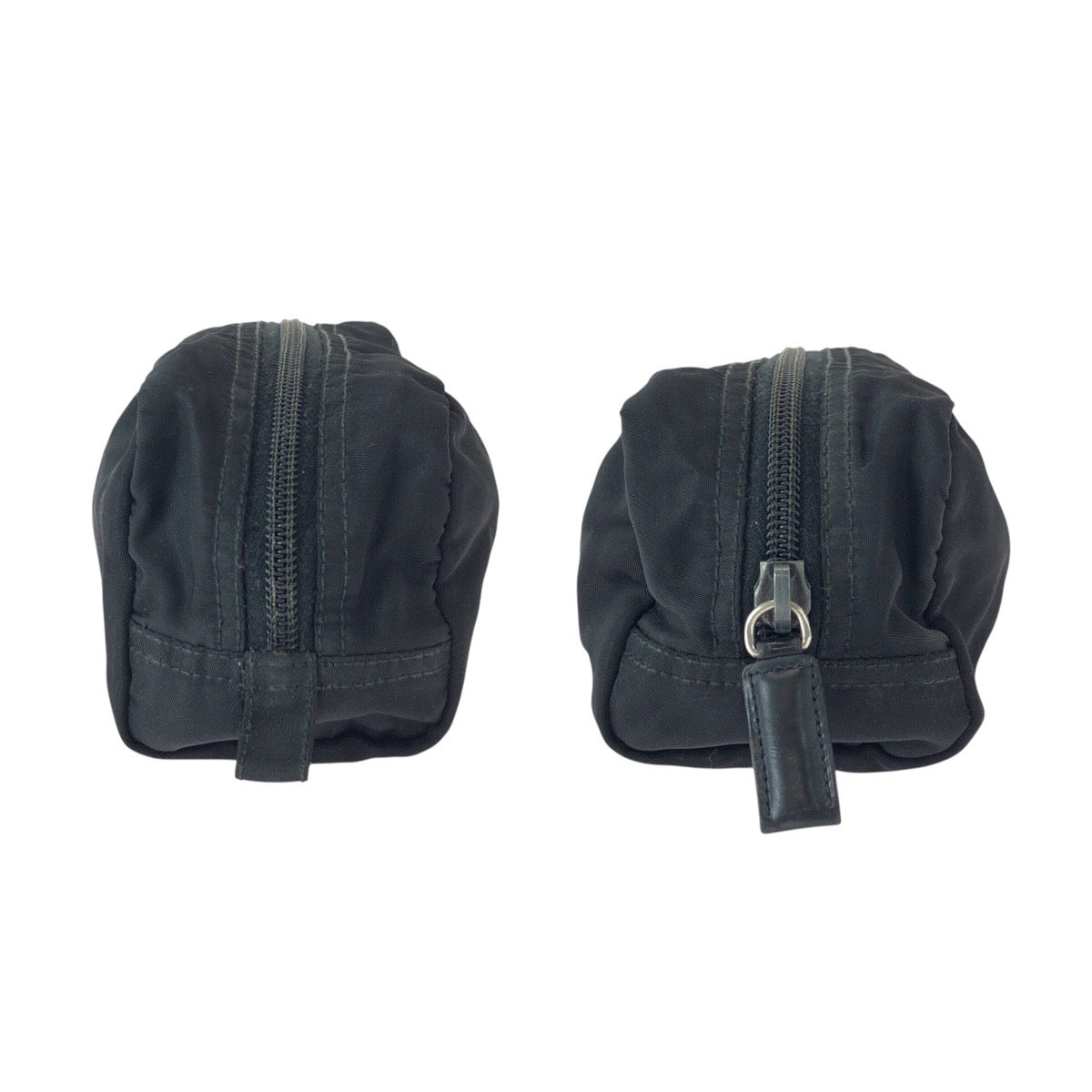 23113
PRADA プラダ テスート 三角ロゴプレート ブラック 黒 シルバー金具 ナイロン ポーチ メイクポーチ 小物入れ レディース ABP8