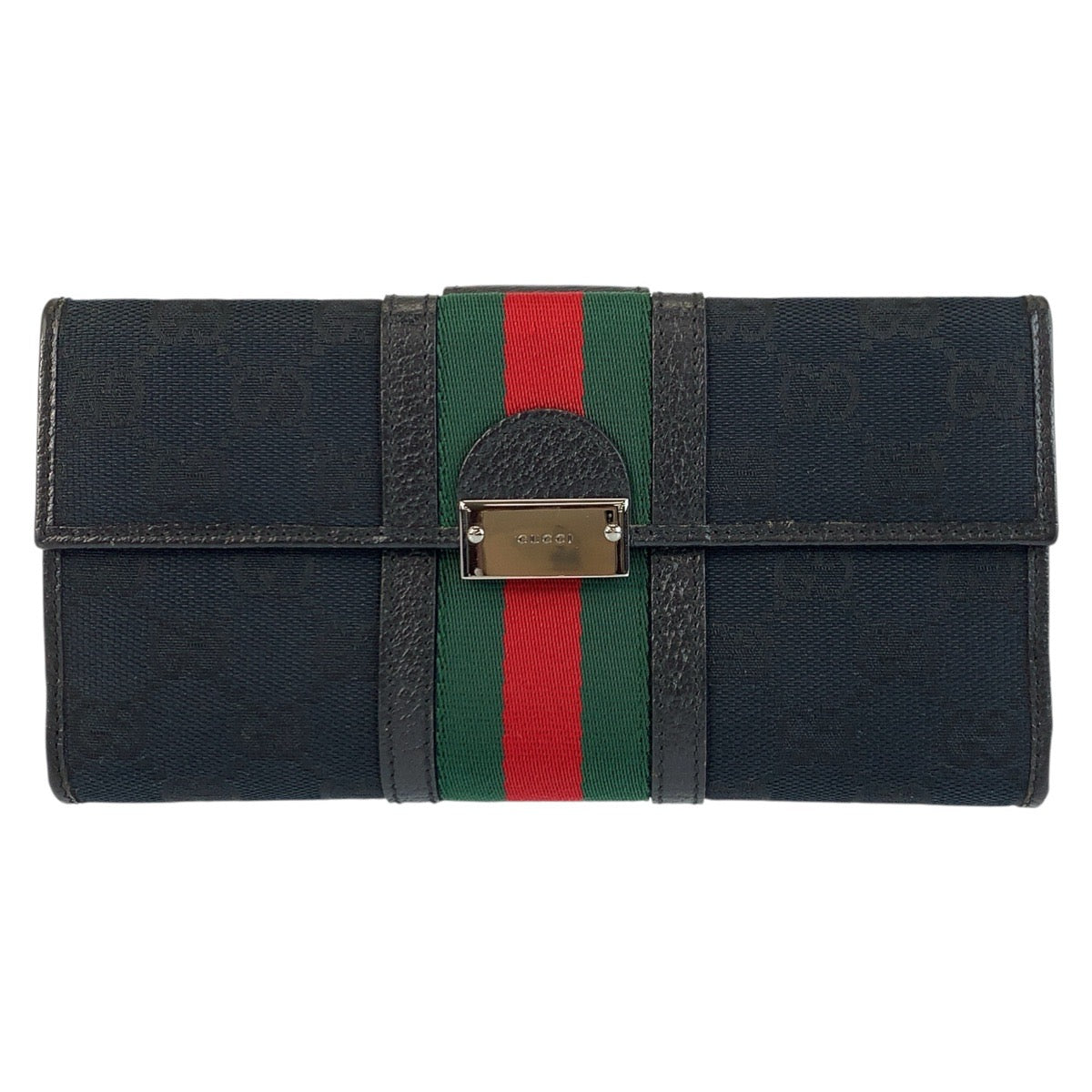 23114
GUCCI グッチ シェリーライン ブラック 黒 GGキャンバス / レザー 150674 長財布 ロングウォレット メンズ A35
