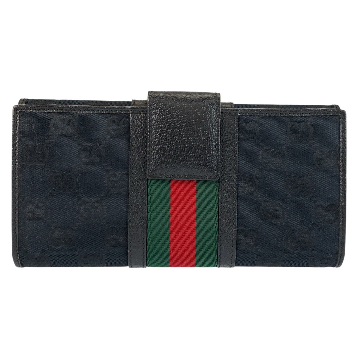 23114
GUCCI グッチ シェリーライン ブラック 黒 GGキャンバス / レザー 150674 長財布 ロングウォレット メンズ A35