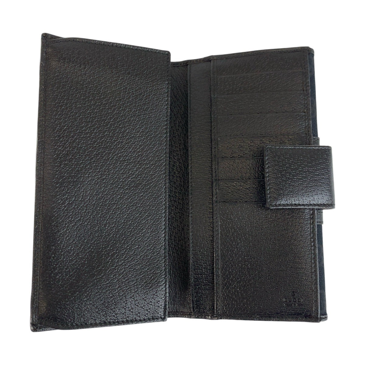 23114
GUCCI グッチ シェリーライン ブラック 黒 GGキャンバス / レザー 150674 長財布 ロングウォレット メンズ A35