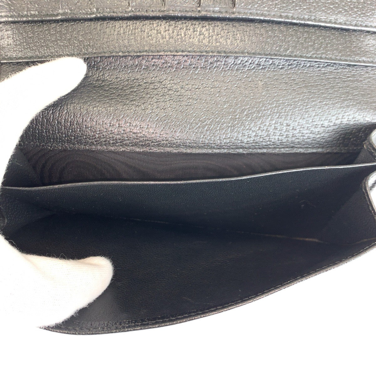 23114
GUCCI グッチ シェリーライン ブラック 黒 GGキャンバス / レザー 150674 長財布 ロングウォレット メンズ A35