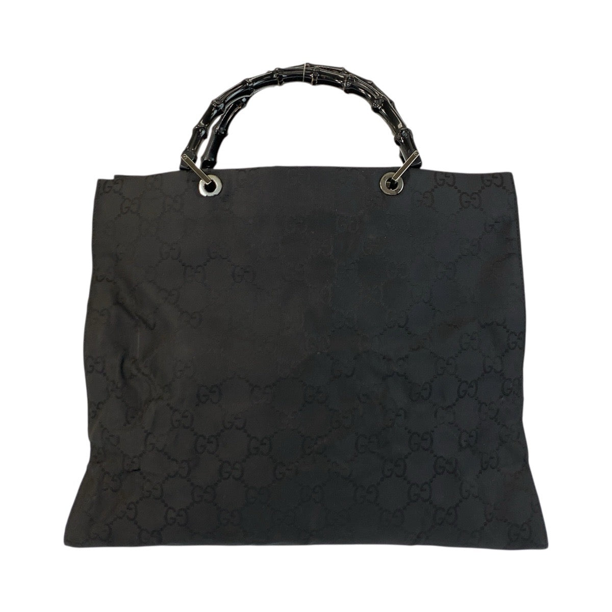 23115
GUCCI Gucci Bamboo Black Nylon 002 1015 Handbag Tote Bag Women's AB30