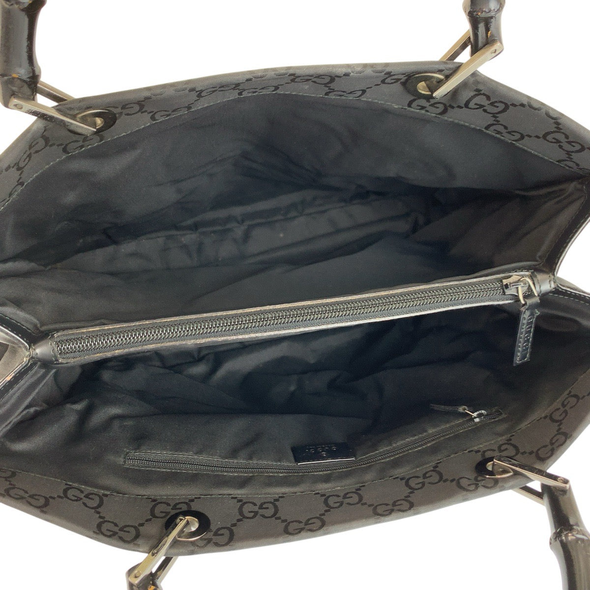 23115
GUCCI Gucci Bamboo Black Nylon 002 1015 Handbag Tote Bag Women's AB30