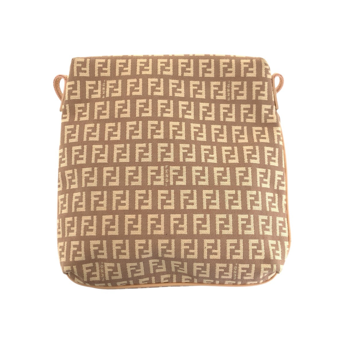 23116
FENDI フェンディ ズッキーノ ベージュ ベビーピンク ゴールド金具 キャンバス AC86201 ショルダーバッグ ポシェット レディース AB48