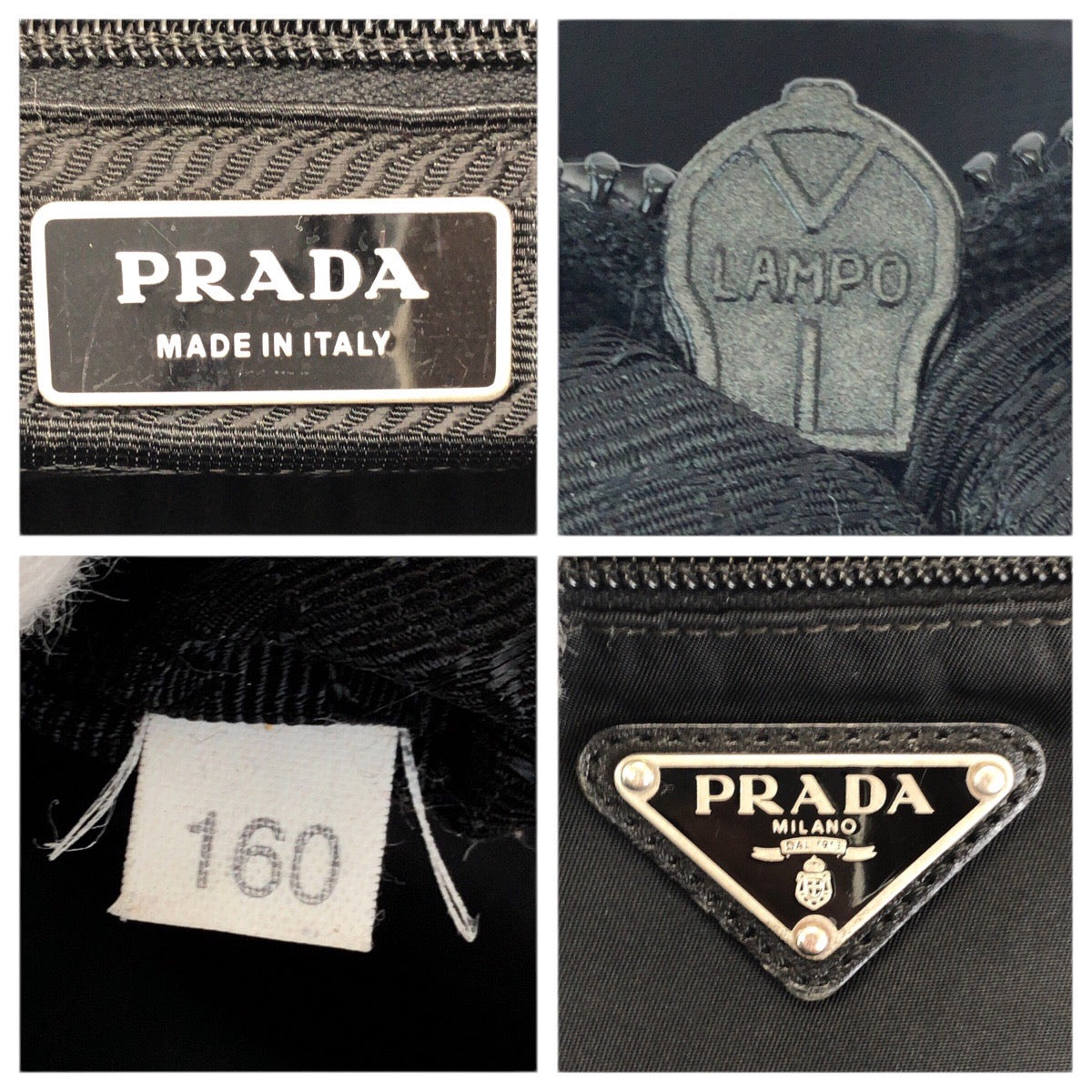 23119
PRADA プラダ テスート 三角ロゴプレート ブラック 黒 シルバー金具 ナイロン ショルダーバッグ メッセンジャーバッグ レディース ABP37