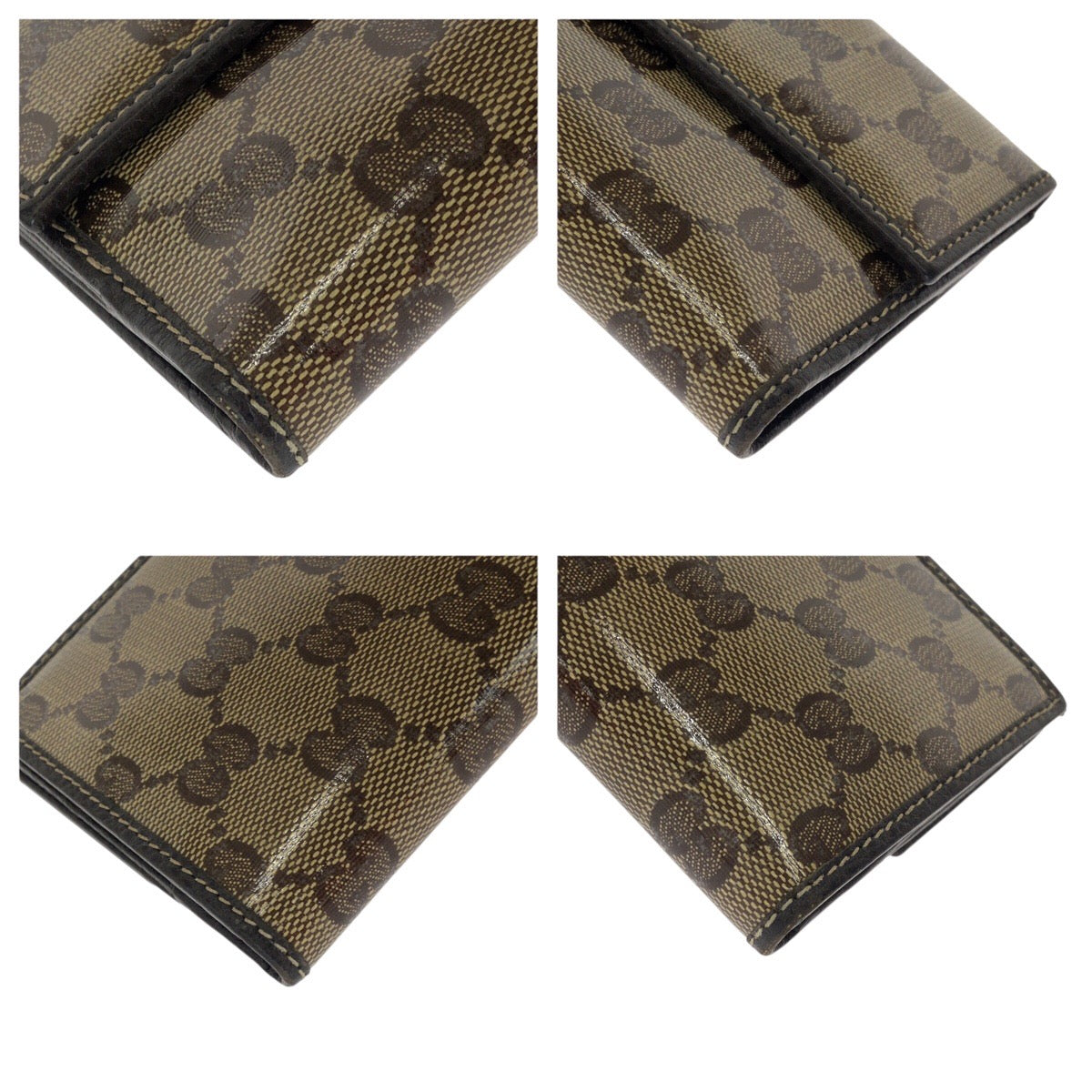 23124
GUCCI グッチ GGクリスタル ブラウン ゴールド金具 PVC / レザー 231841 長財布 ロングウォレット レディース A35