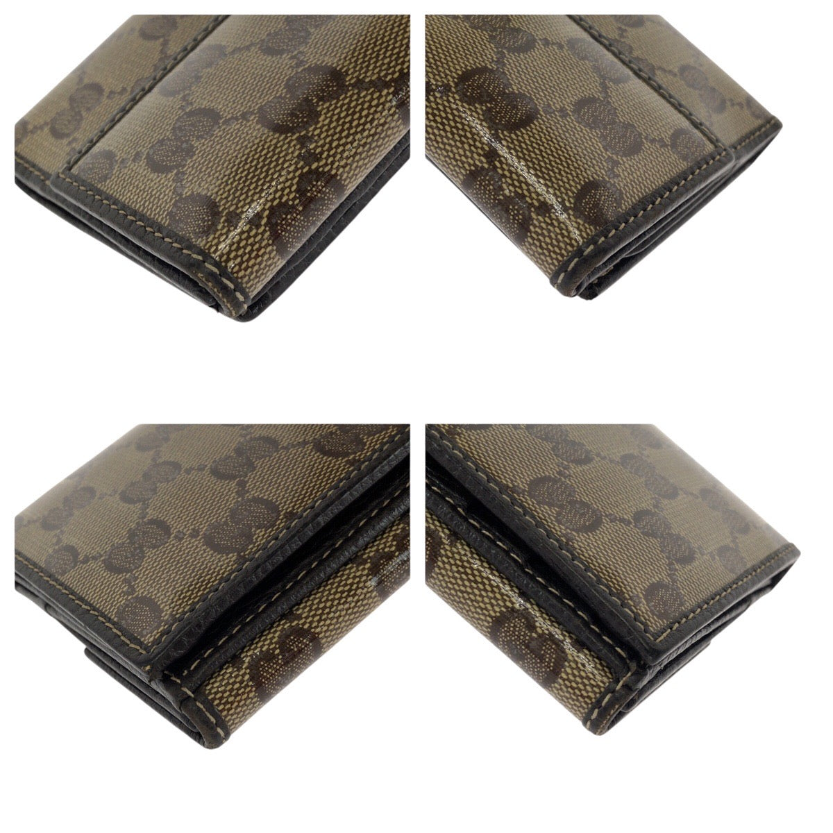 23124
GUCCI グッチ GGクリスタル ブラウン ゴールド金具 PVC / レザー 231841 長財布 ロングウォレット レディース A35