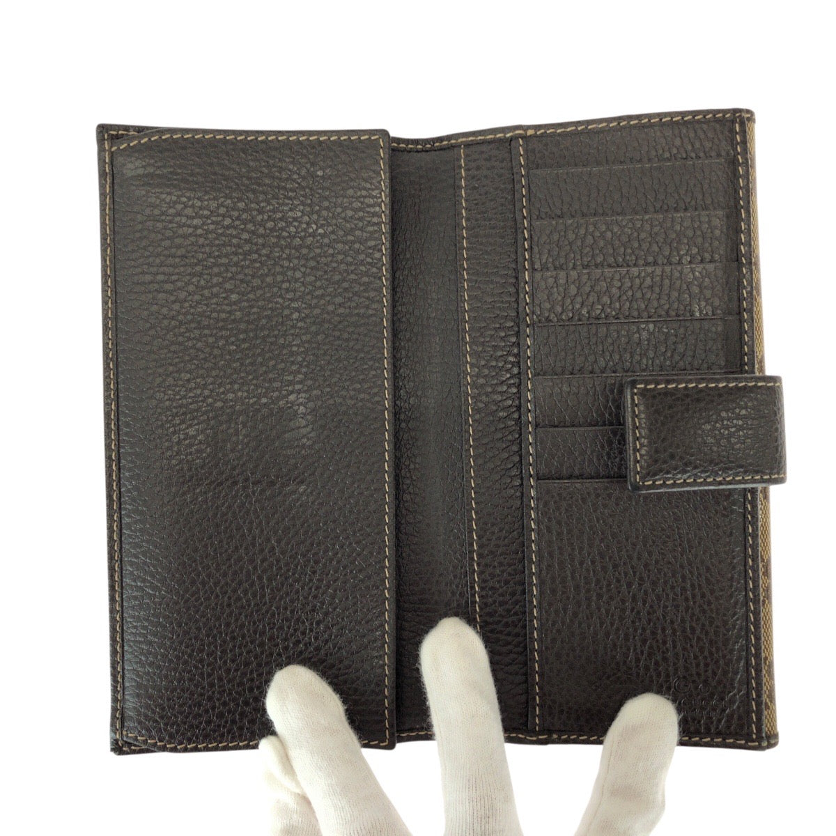 23124
GUCCI グッチ GGクリスタル ブラウン ゴールド金具 PVC / レザー 231841 長財布 ロングウォレット レディース A35