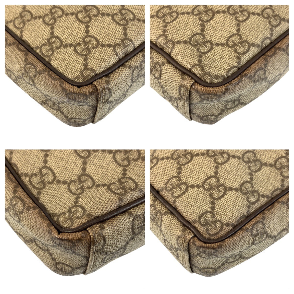 23125
GUCCI グッチ ベージュ ブラウン GGスプリームキャンバス 122754 ショルダーバッグ ポシェット レディース AB35