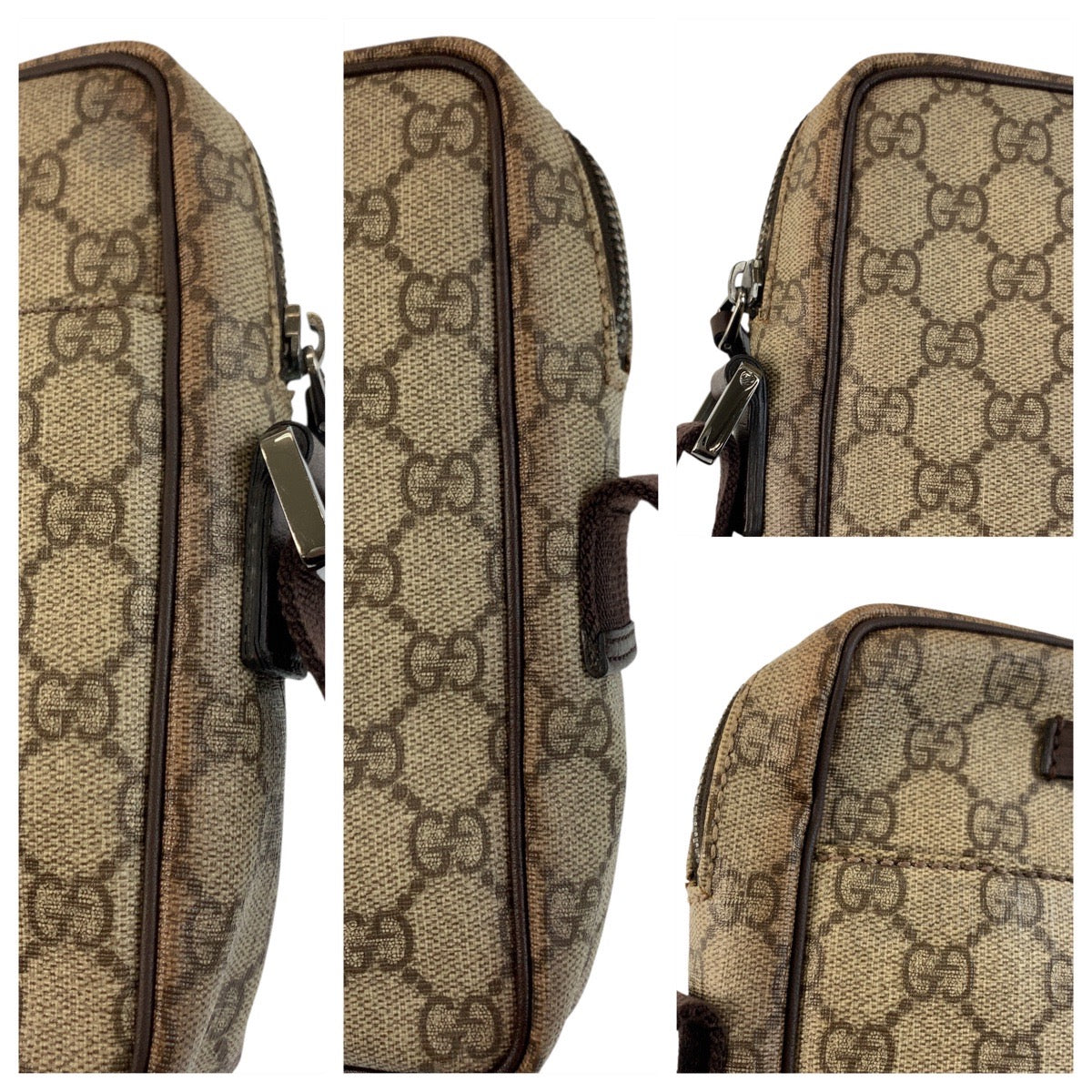 23125
GUCCI グッチ ベージュ ブラウン GGスプリームキャンバス 122754 ショルダーバッグ ポシェット レディース AB35