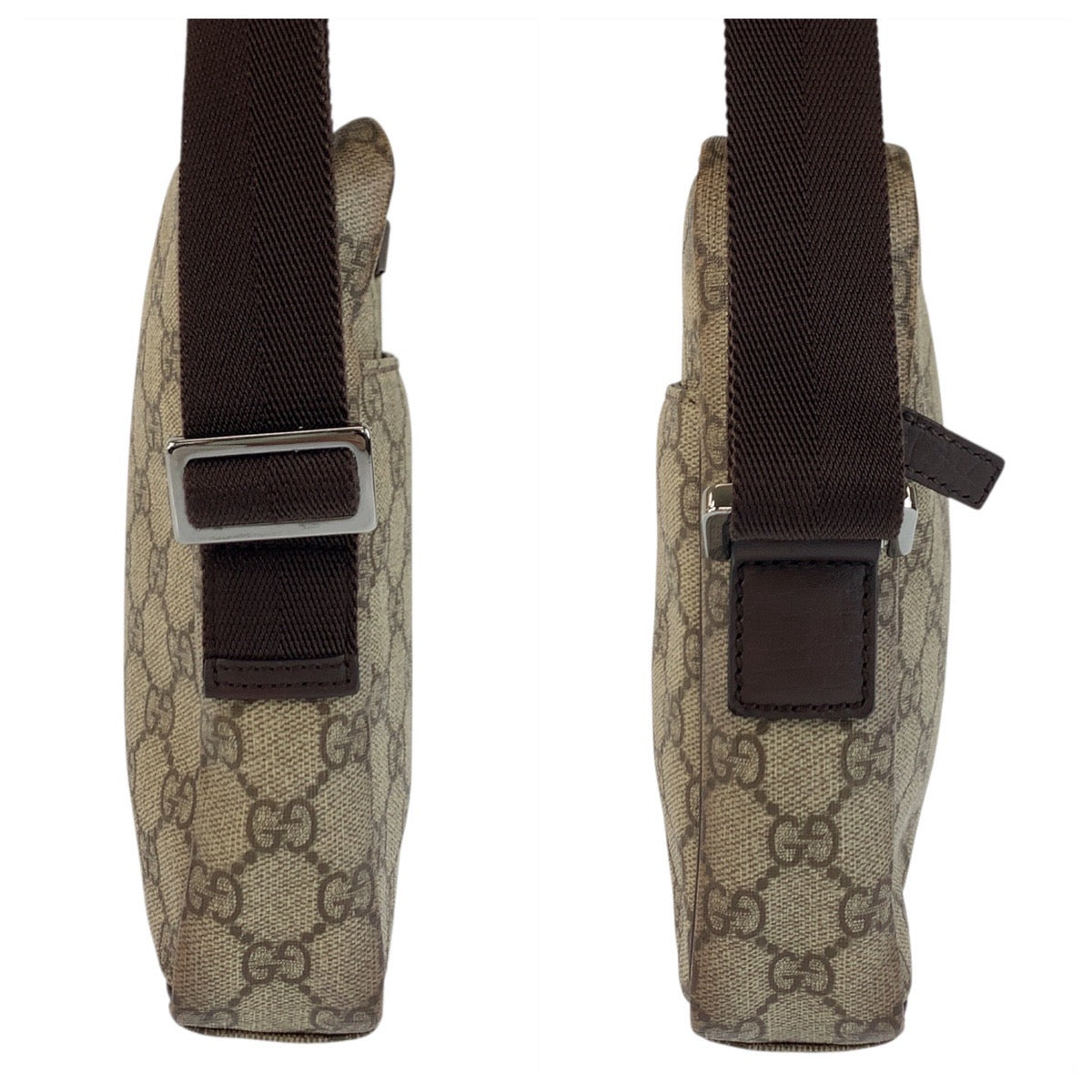 23125
GUCCI グッチ ベージュ ブラウン GGスプリームキャンバス 122754 ショルダーバッグ ポシェット レディース AB35