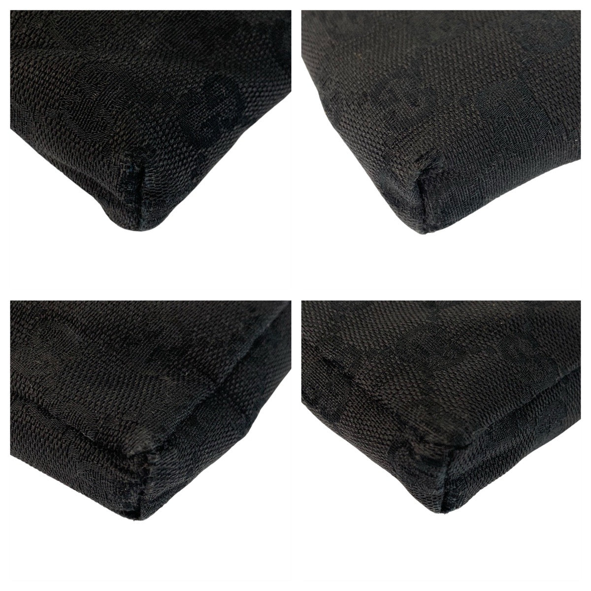 23126
GUCCI Black GG Canvas / Leather 28566 Body Bag Waist Pouch Unisex Men's AB42