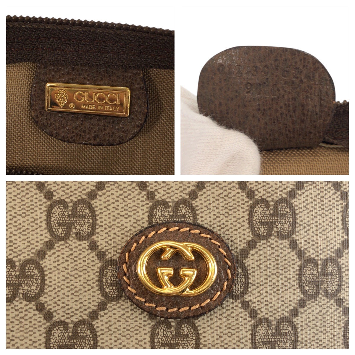 23132
GUCCI グッチ ヴィンテージ シェリーライン ベージュ ブラウン ゴールド金具 GGスプリームキャンバス / レザー 012 39 6211 ボストンバッグ ショルダーバッグ レディース ABP46