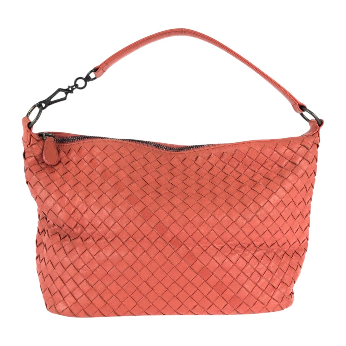 23136
BOTTEGAVENETA ボッテガヴェネタ イントレチャート ピンク サーモンピンク レザー 239988 V0016 6570 ショルダーバッグ ハンドバッグ レディース ABP85