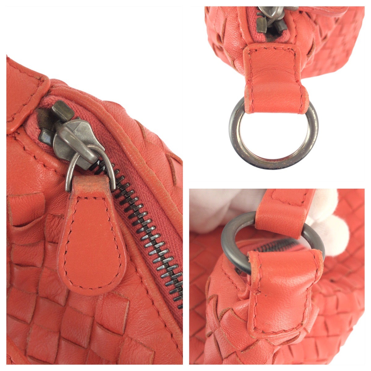 23136
BOTTEGAVENETA ボッテガヴェネタ イントレチャート ピンク サーモンピンク レザー 239988 V0016 6570 ショルダーバッグ ハンドバッグ レディース ABP85