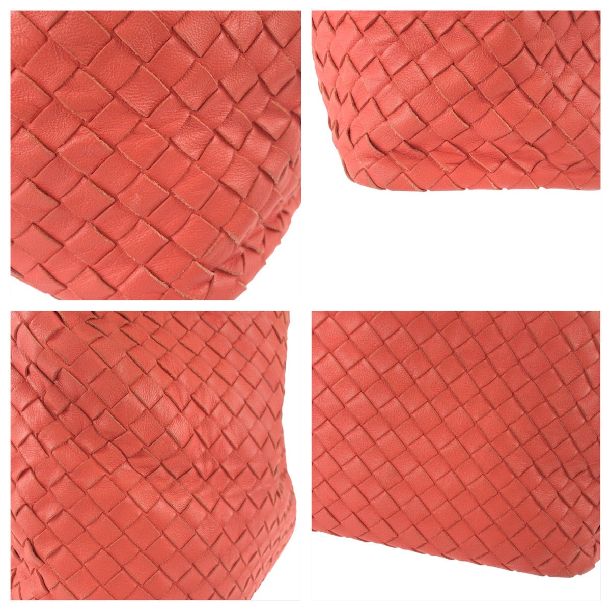 23136
BOTTEGAVENETA ボッテガヴェネタ イントレチャート ピンク サーモンピンク レザー 239988 V0016 6570 ショルダーバッグ ハンドバッグ レディース ABP85