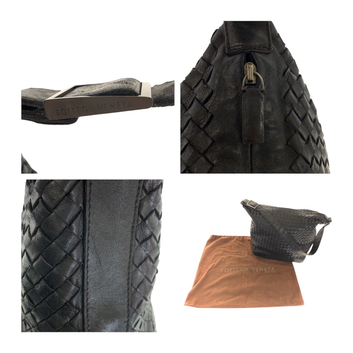 23137
BOTTEGAVENETA ボッテガヴェネタ イントレチャート ブラック 黒 ガンメタ金具 レザー 10600106071NE ショルダーバッグ レディース ABP70