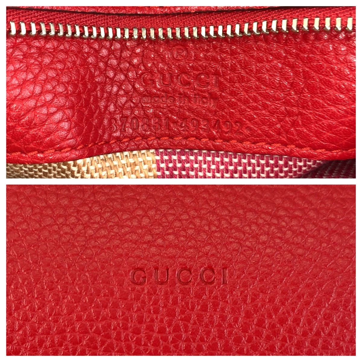 23139
GUCCI グッチ バンブー デイリー レッド ブラック レザー 370831 ハンドバッグ レディース ABP42