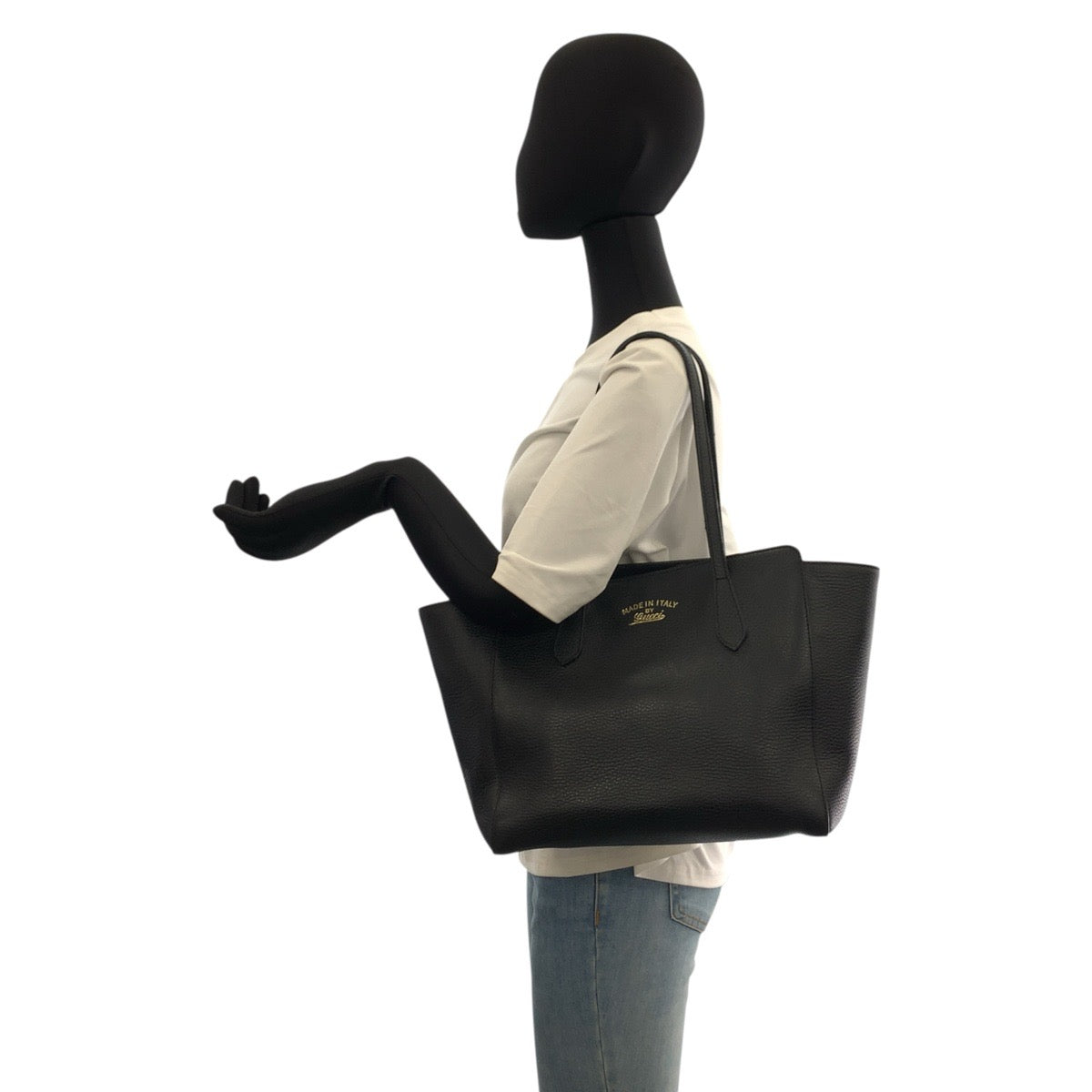 23140
GUCCI グッチ スウィング ブラック 黒 レザー 354408 トートバッグ ショルダーバッグ レディース ABP44