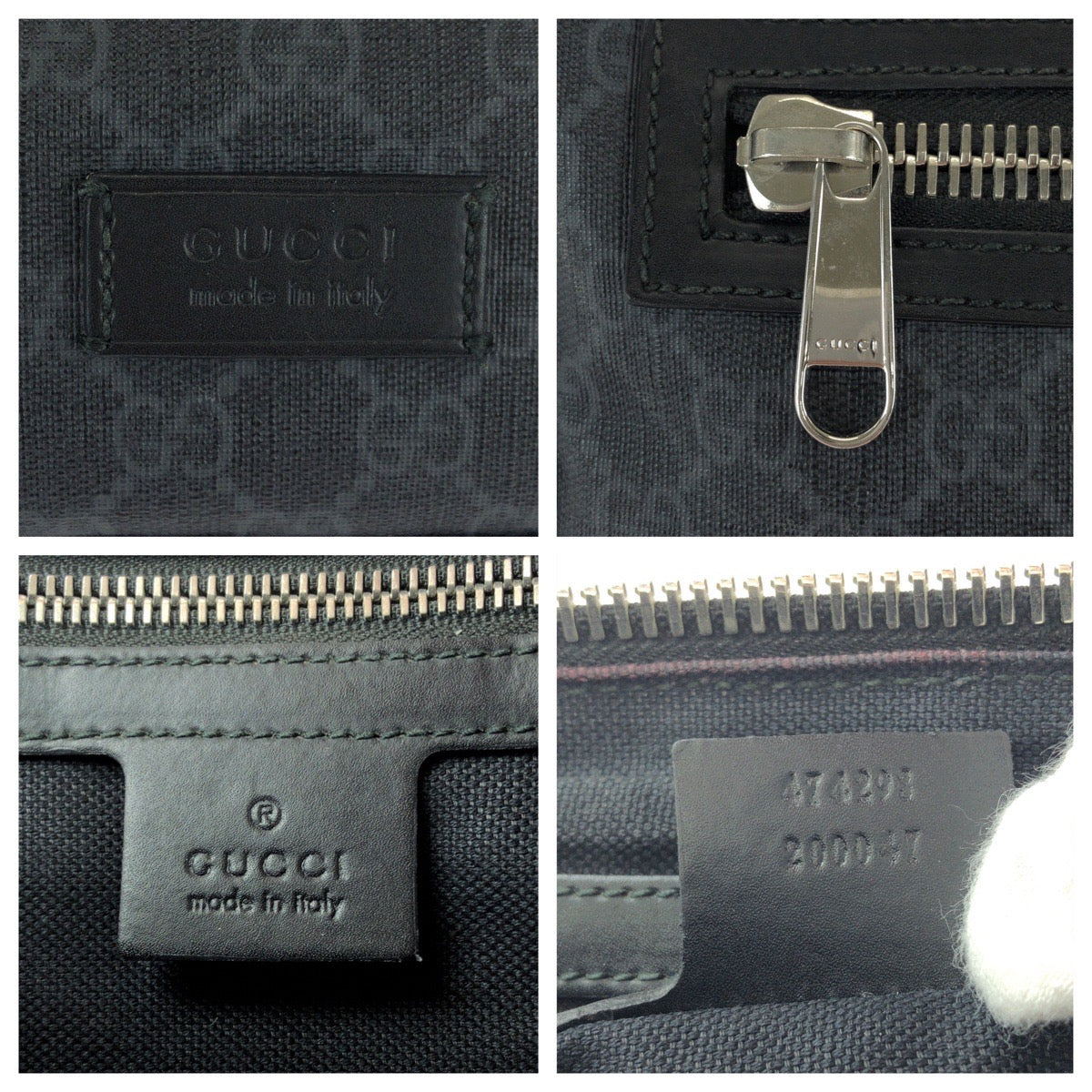23141
GUCCI グッチ シェリーライン ブラック 黒 グレー シルバー金具 GGスプリームキャンバス / レザー 474293 ボディバッグ バムバッグ ショルダーバッグ ウエストポーチ メンズ AB58