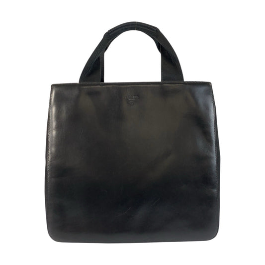 23142
PRADA プラダ テスート ブラック 黒 シルバー金具 レザー / ナイロン ハンドバッグ トートバッグ レディース ABP36