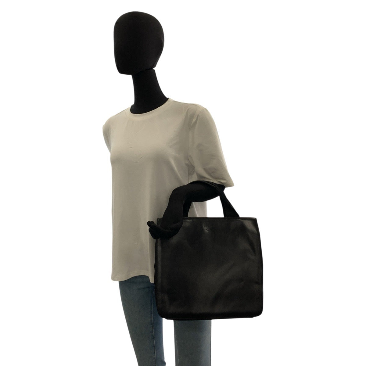 23142
PRADA プラダ テスート ブラック 黒 シルバー金具 レザー / ナイロン ハンドバッグ トートバッグ レディース ABP36