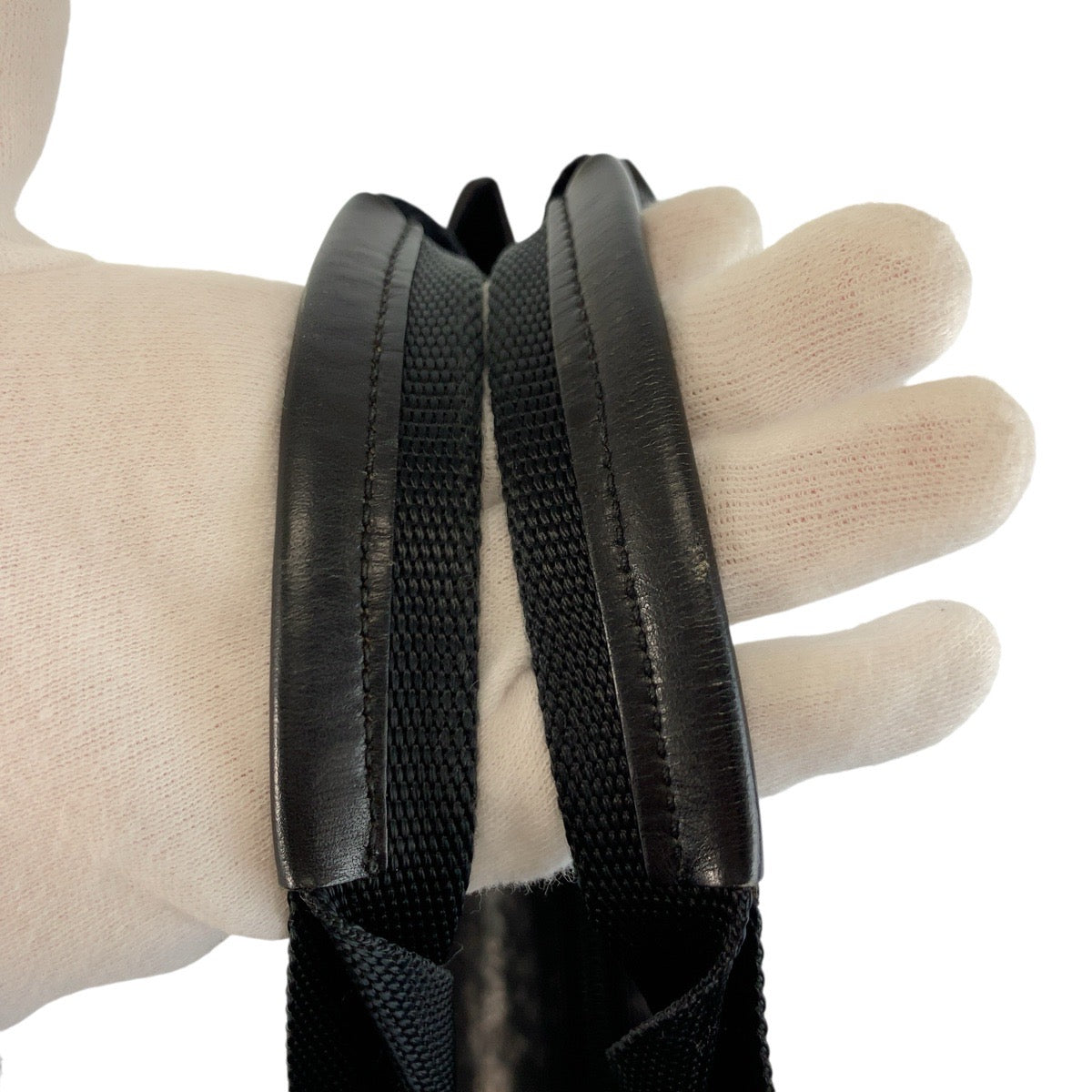 23142
PRADA プラダ テスート ブラック 黒 シルバー金具 レザー / ナイロン ハンドバッグ トートバッグ レディース ABP36