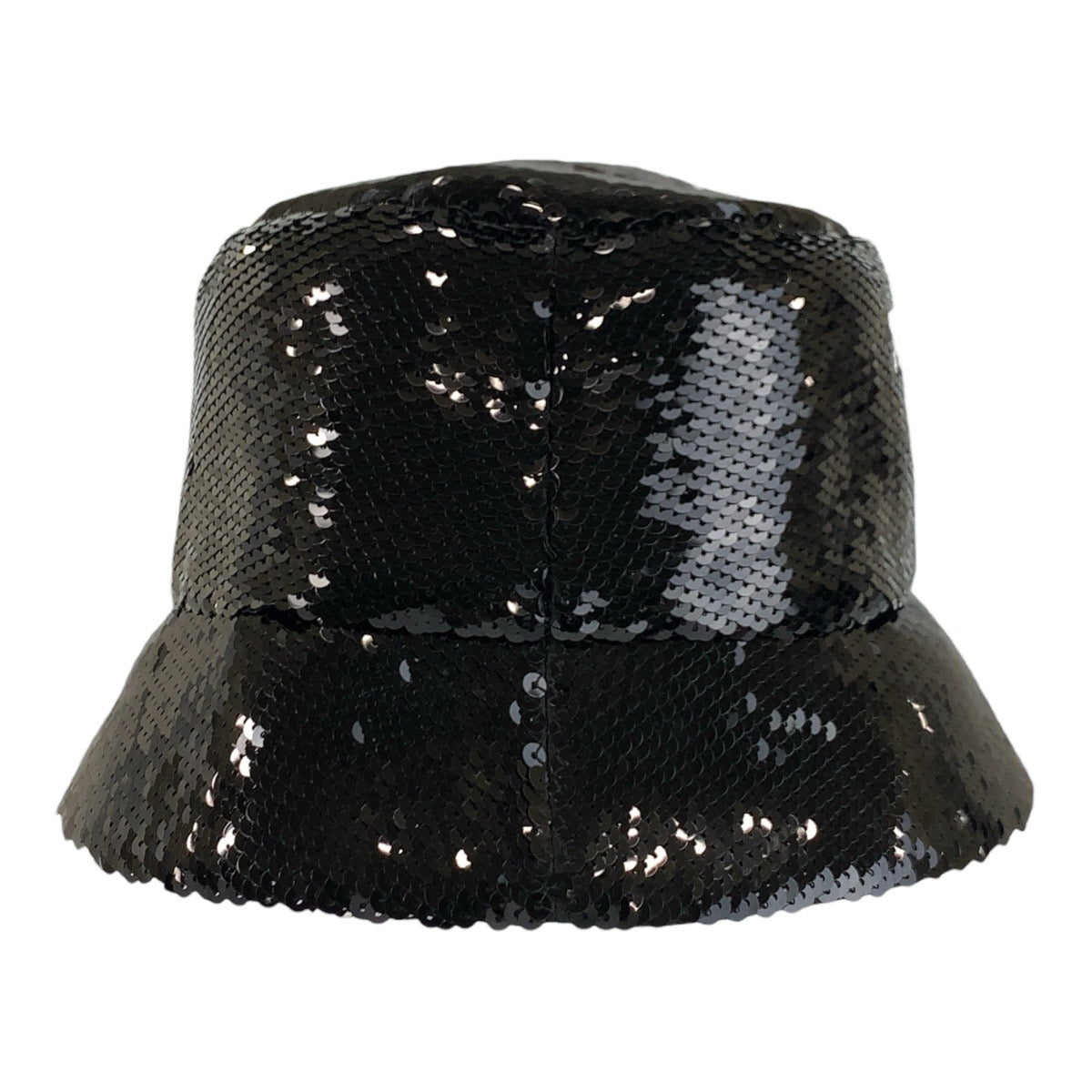 23143
PRADA プラダ ロゴ スパンコール ブラック 黒 コットン / シルク バケットハット 男女兼用 レディース A50