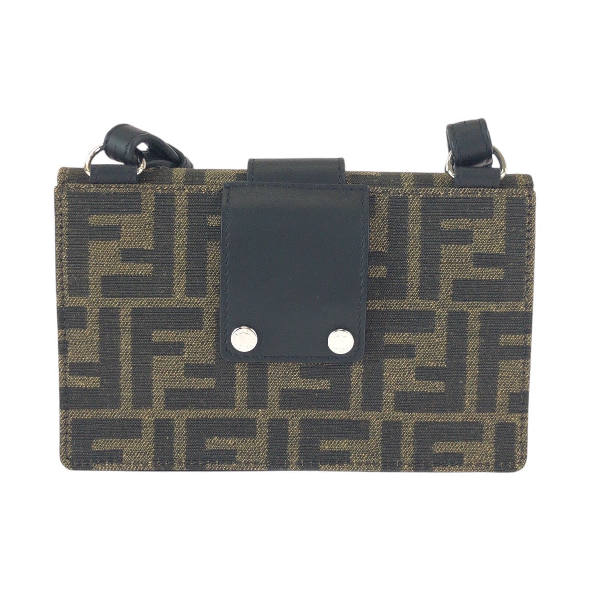 23145
FENDI フェンディ ズッカ バゲット ブラウン ブラックシルバー金具 レザー 7M0295 A9ZL 209-0501 ショルダーバッグ ウエストポーチ レディース S72