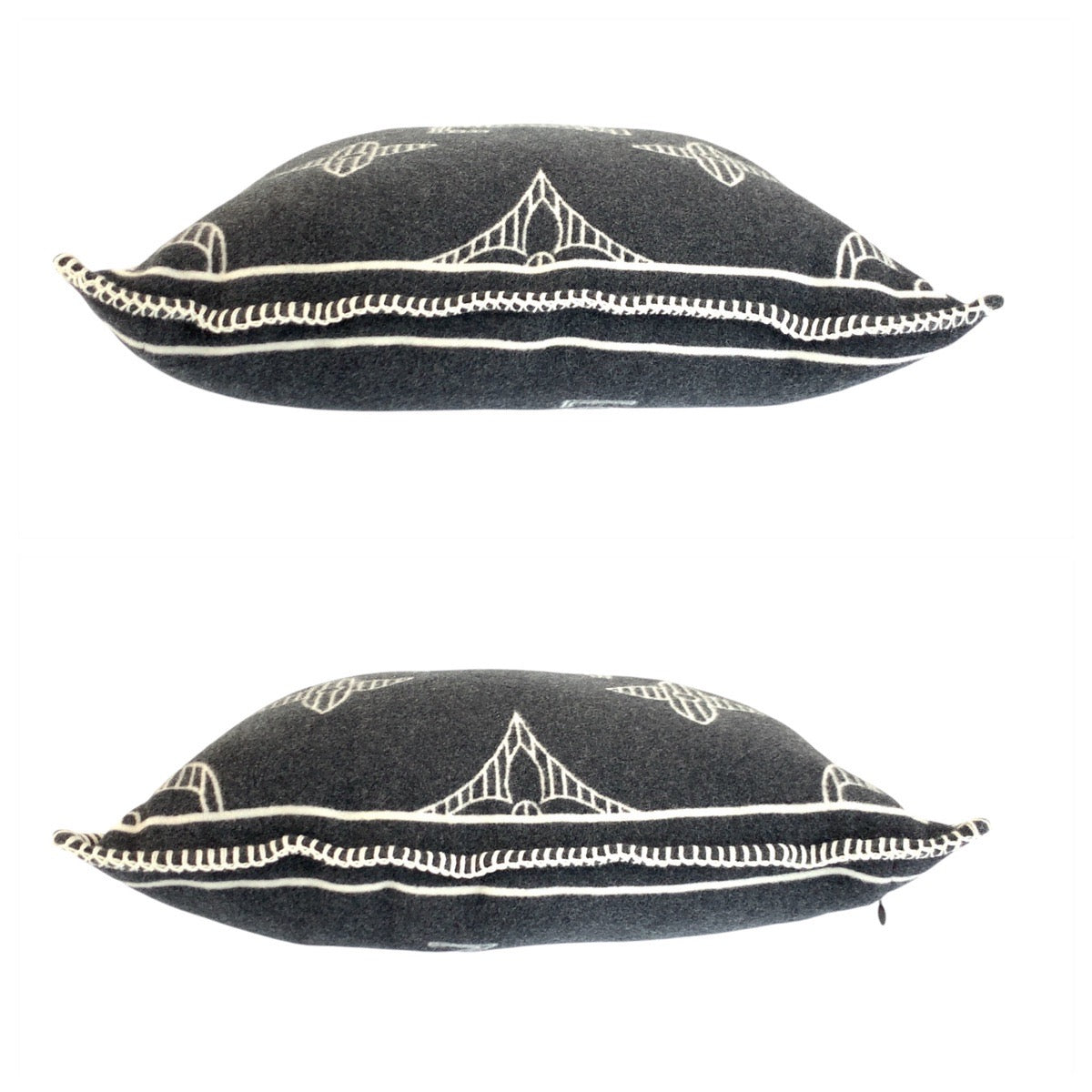 23146
LOUIS VUITTON ルイヴィトン モノグラム シャドウ ブラック 黒 グレー ウール / カシミヤ / ポリエステル M79361 インテリア クッション 男女兼用 レディース A55