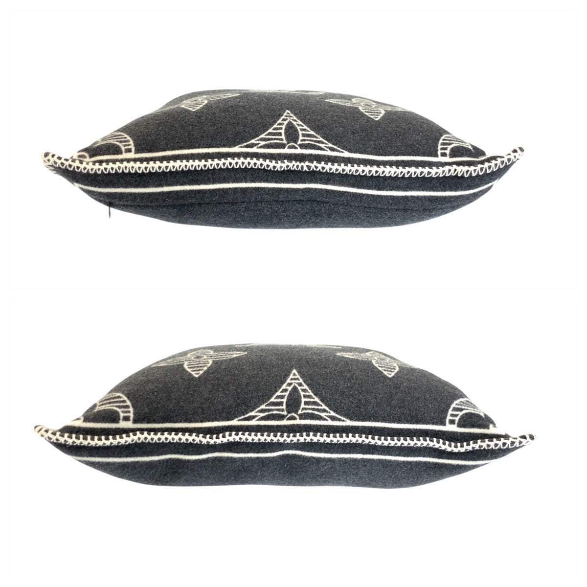 23146
LOUIS VUITTON ルイヴィトン モノグラム シャドウ ブラック 黒 グレー ウール / カシミヤ / ポリエステル M79361 インテリア クッション 男女兼用 レディース A55