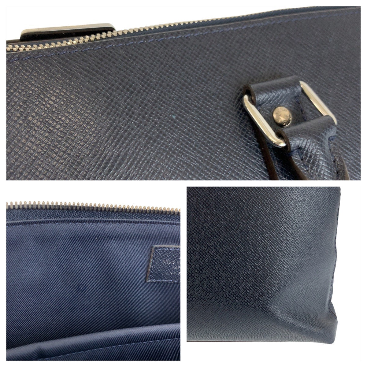 23147
LOUIS VUITTON ルイヴィトン タイガ アントン オセアン ネイビー シルバー金具 レザー M34401 ビジネスバッグ ブリーフケース メンズ A60