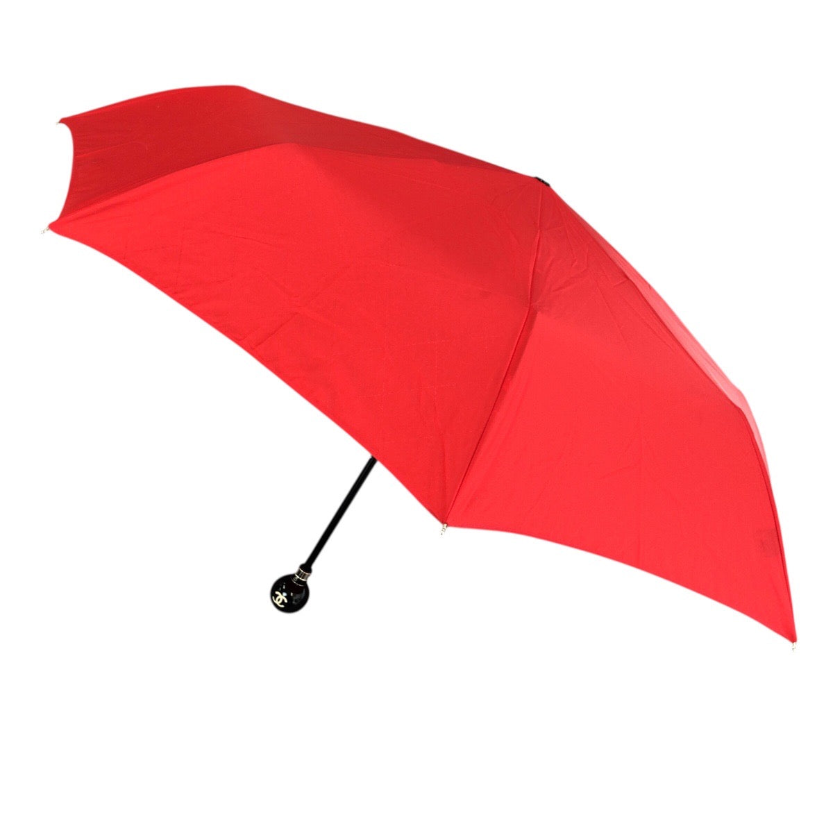 23148
CHANEL シャネル ココマーク マトラッセ レッド シルバー金具 ポリアミド / ポリエステル 傘 折りたたみ傘 晴雨兼用 レディース A58