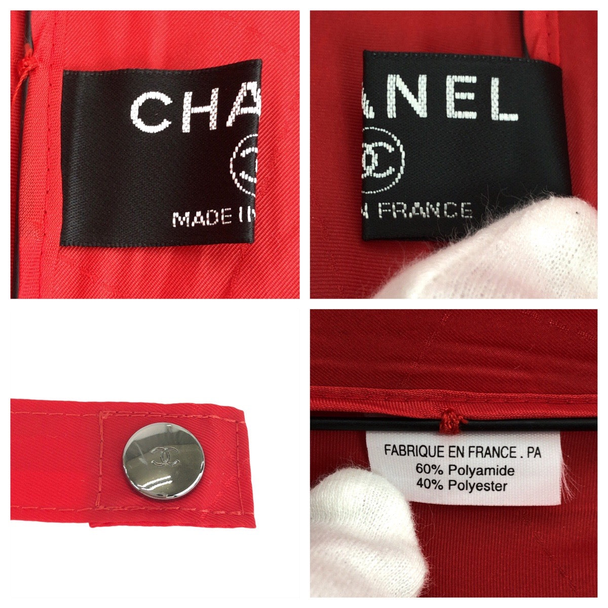 23148
CHANEL シャネル ココマーク マトラッセ レッド シルバー金具 ポリアミド / ポリエステル 傘 折りたたみ傘 晴雨兼用 レディース A58