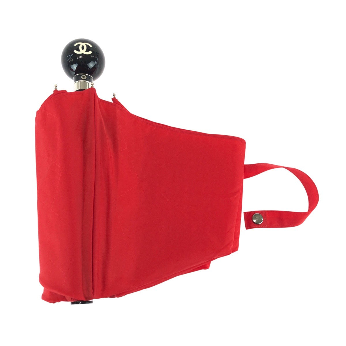 23148
CHANEL シャネル ココマーク マトラッセ レッド シルバー金具 ポリアミド / ポリエステル 傘 折りたたみ傘 晴雨兼用 レディース A58