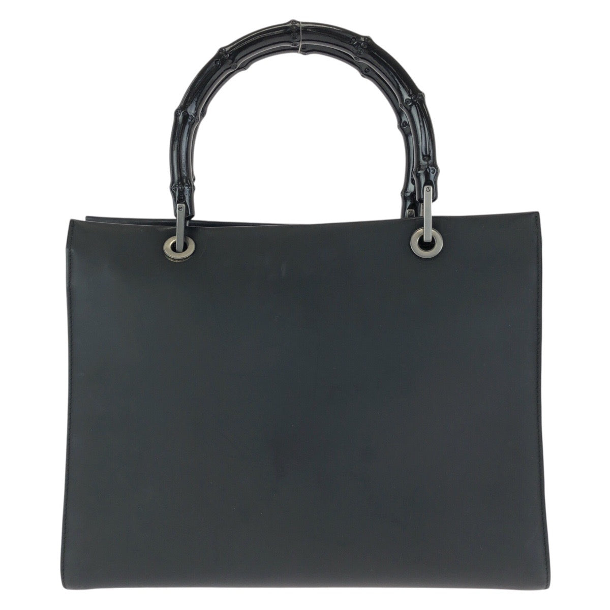 23150
GUCCI グッチ バンブー ブラック 黒 ガンメタ金具 レザー 002 1016 トートバッグ ショルダーバッグ 2way レディース AB40