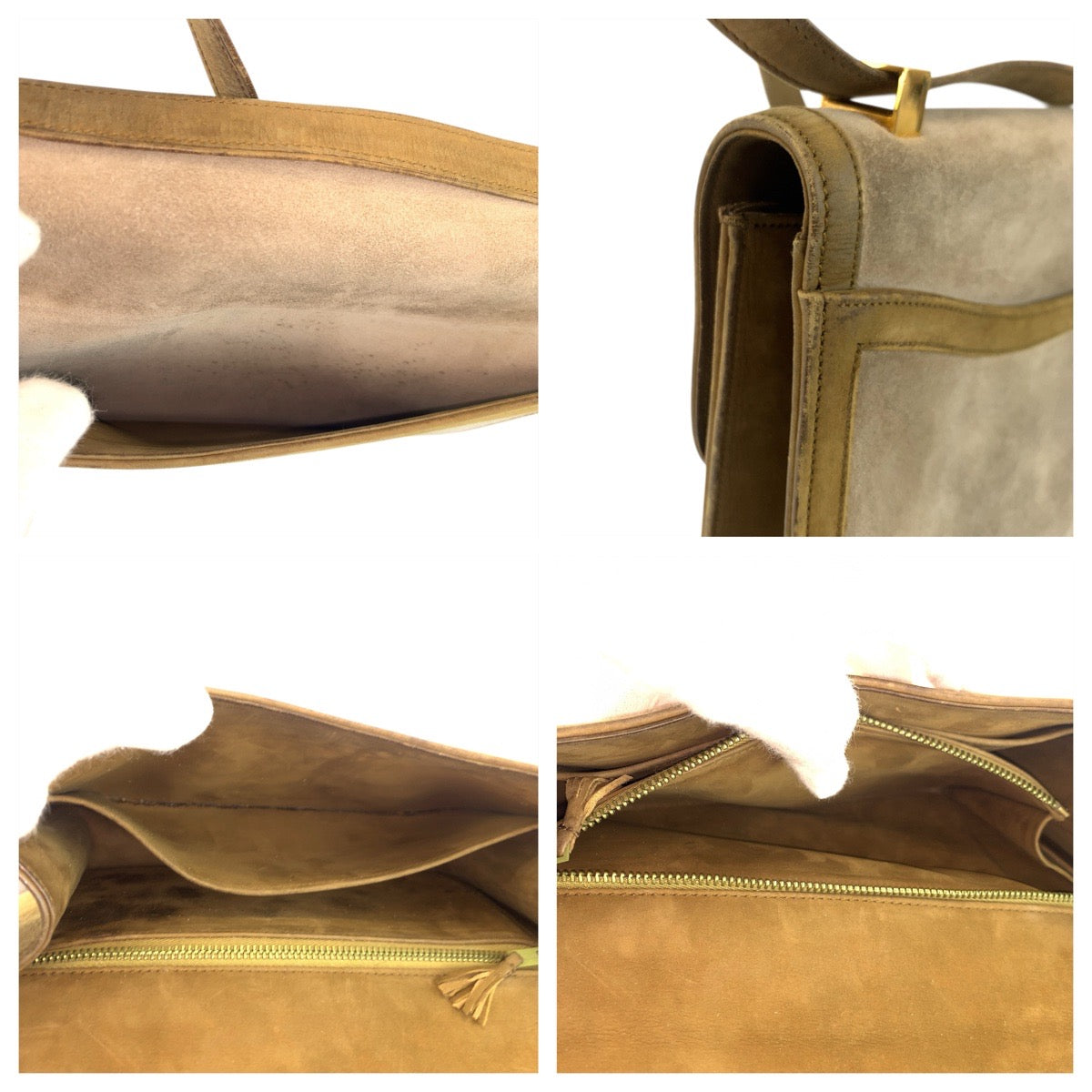 23152
HERMES エルメス ヴィンテージ コンスタンス23 ベージュ カーキ ゴールド金具 / ドブリス ショルダーバッグ ハンドバッグ ◯C刻印 レディース AB780
