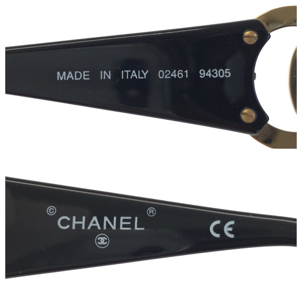 23155
CHANEL シャネル ココマーク ブラック 黒 ゴールド金具 プラスチック / メタル 02461 94305 サングラス メガネ 男女兼用 スクエア レディース ABP25