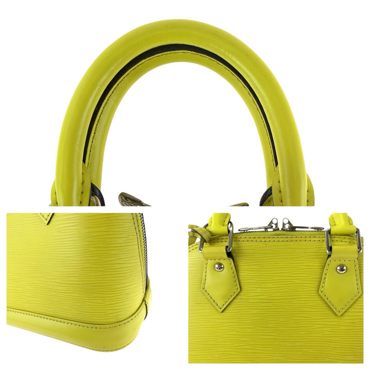 23156
LOUIS VUITTON ルイヴィトン エピ アルマBB 2way イエロー シルバー金具 レザー M57446 ハンドバッグ ショルダーバッグ レディース ABP82