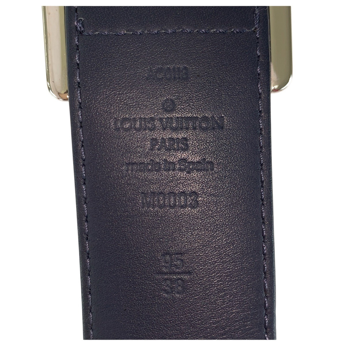 23159
LOUIS VUITTON ルイヴィトン モノグラム サンチュールリ ヴェルソ 95cm/38インチ ホワイト ブラック シルバー金具 PVC M0003 ベルト メンズ AB28