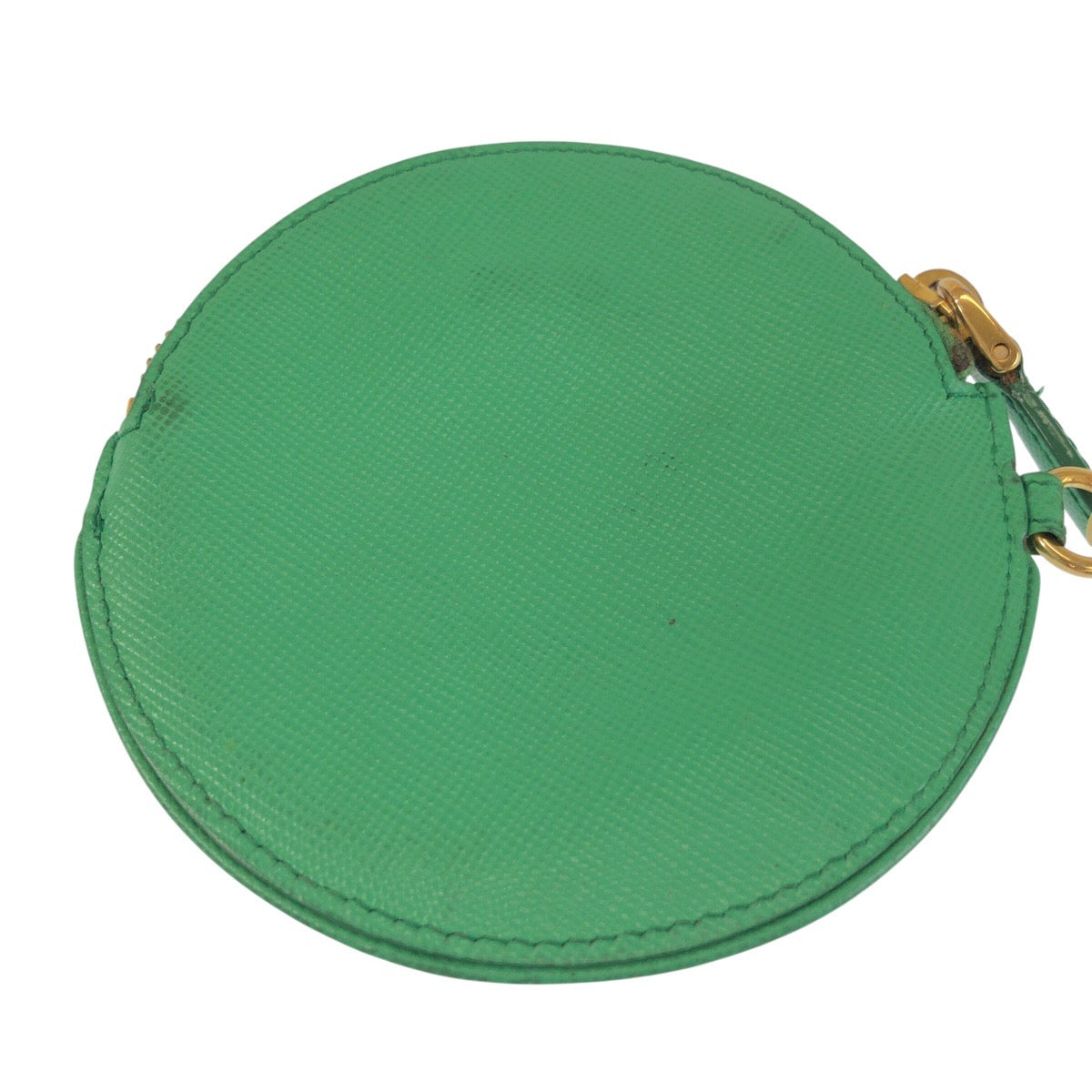 23162
PRADA プラダ サフィアーノ グリーン ゴールド金具 レザー コインケース 小銭入れ レディース ABP14