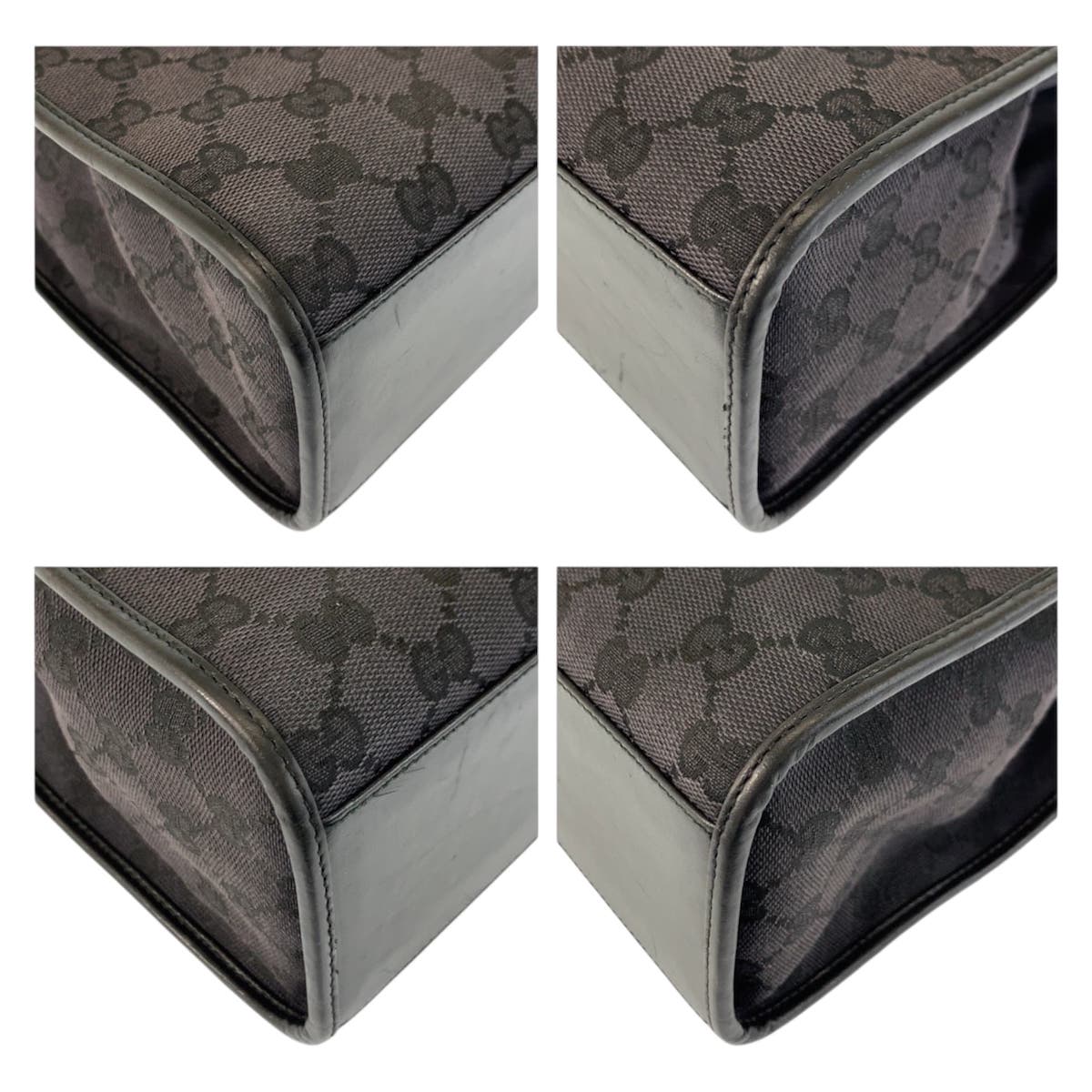 23170
GUCCI グッチ ジャッキー ブラック 黒 シルバー金具 GGキャンバス / レザー 002 1064 トートバッグ ハンドバッグ レディース ABP48