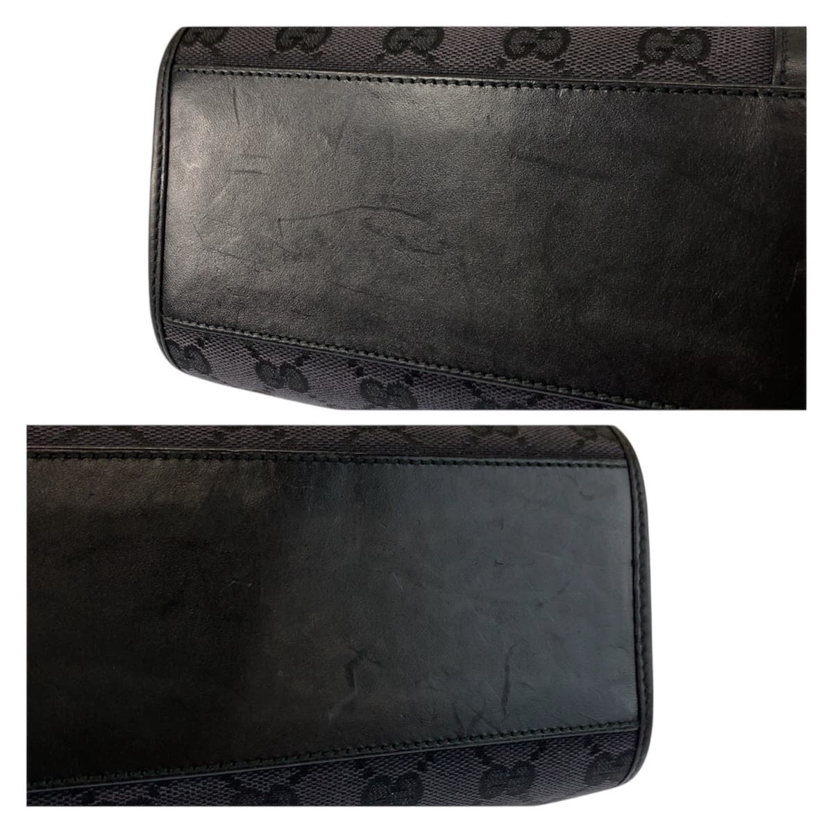 23170
GUCCI グッチ ジャッキー ブラック 黒 シルバー金具 GGキャンバス / レザー 002 1064 トートバッグ ハンドバッグ レディース ABP48