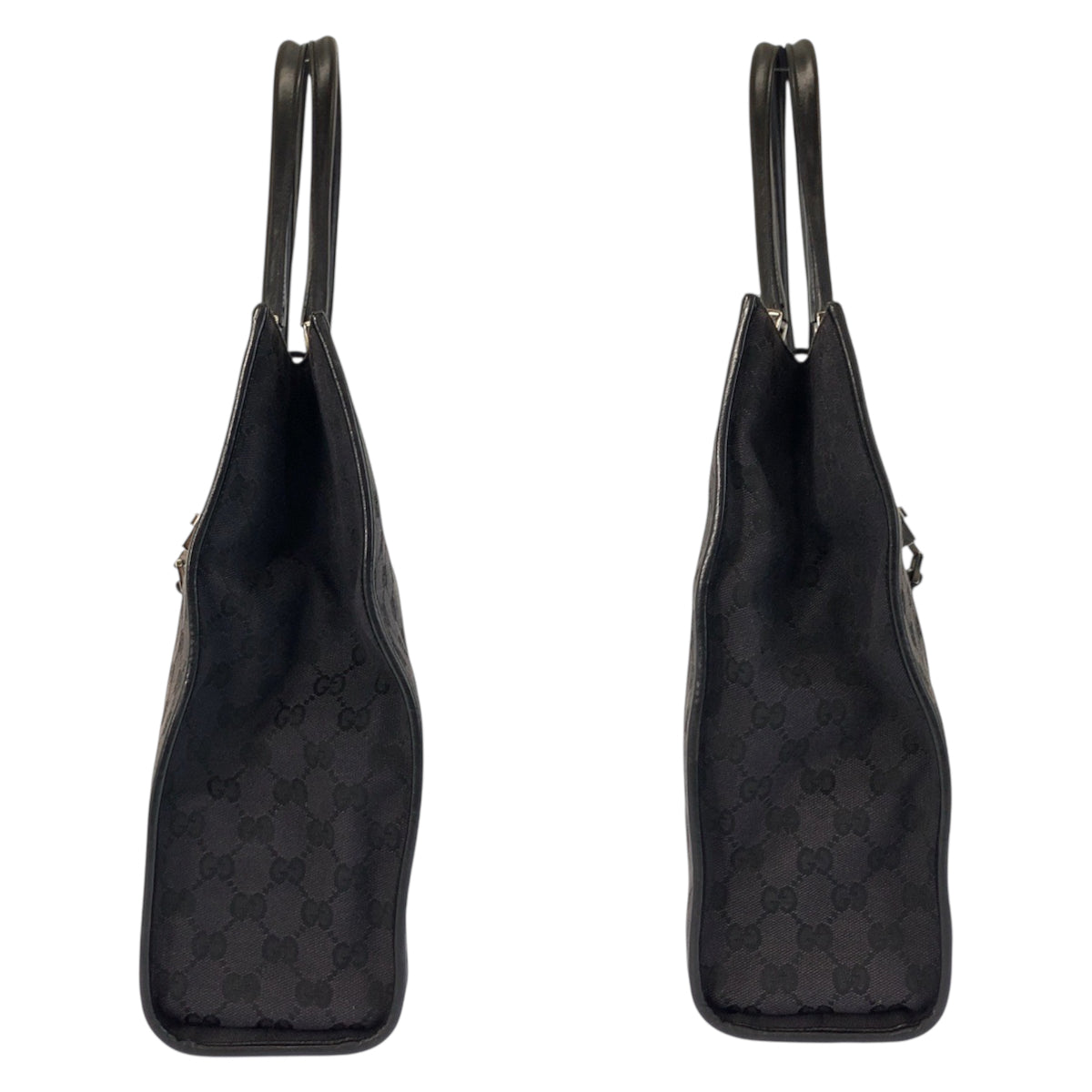 23170
GUCCI グッチ ジャッキー ブラック 黒 シルバー金具 GGキャンバス / レザー 002 1064 トートバッグ ハンドバッグ レディース ABP48