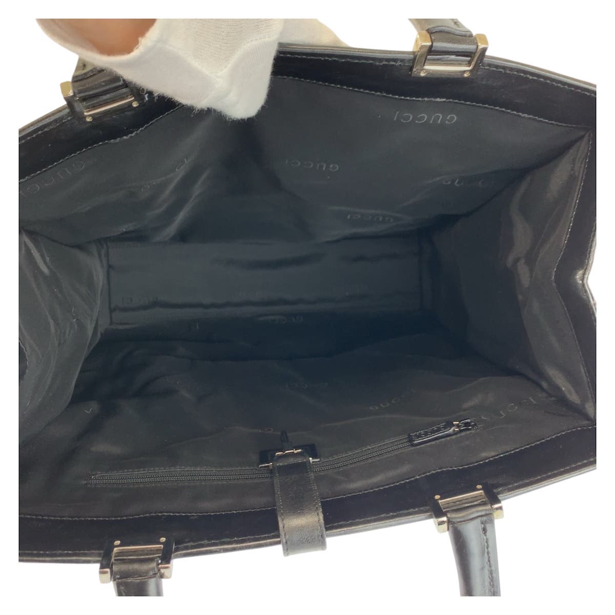 23170
GUCCI グッチ ジャッキー ブラック 黒 シルバー金具 GGキャンバス / レザー 002 1064 トートバッグ ハンドバッグ レディース ABP48